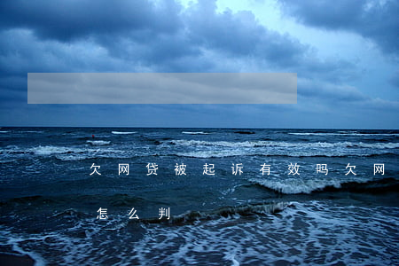 欠网贷被起诉有效吗(欠网贷被起诉了一般会怎么判)