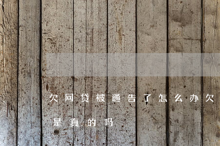 欠网贷被通告了怎么办(欠网贷不还立案通知是真的吗)