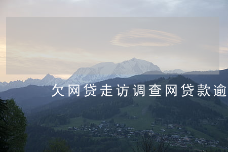 欠网贷走访调查(网贷款逾期走访调查)