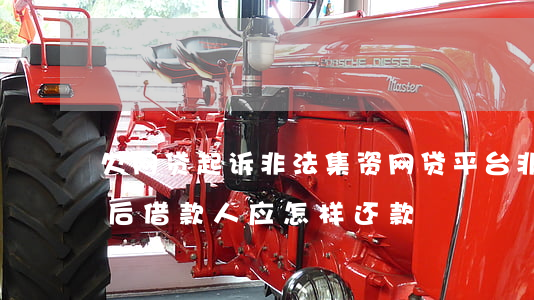 欠网贷起诉非法集资(网贷平台非法集资立案后借款人应怎样还款)
