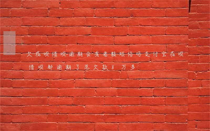 欠花呗借呗逾期会有老赖短信吗(支付宝花呗借呗都逾期了总欠款8万多)