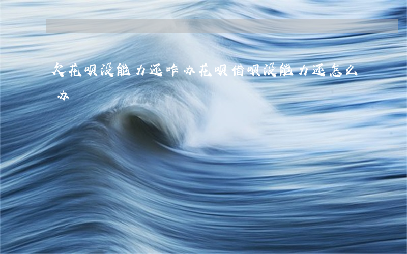 欠花呗没能力还咋办(花呗借呗没能力还怎么办?)