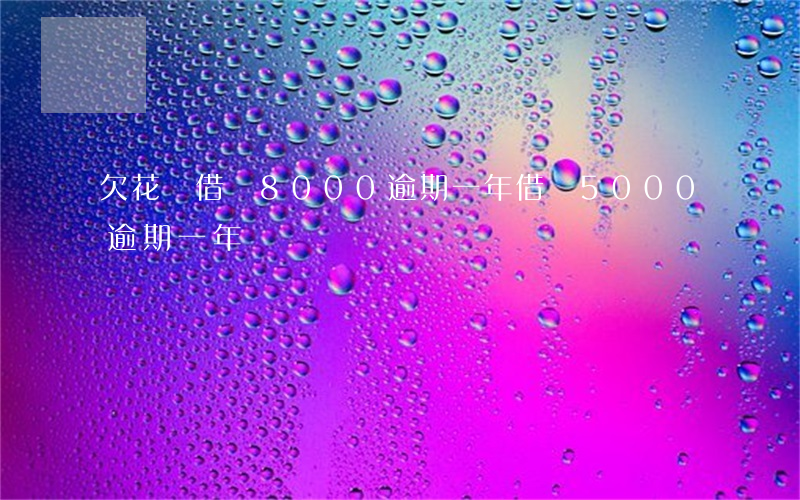 欠花唄借唄8000逾期一年(借唄5000逾期一年)