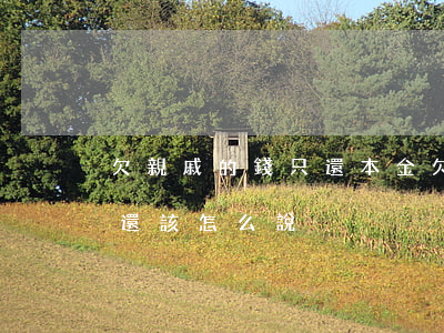 欠親戚的錢只還本金(欠親戚的錢暫時沒有錢還該怎么說)