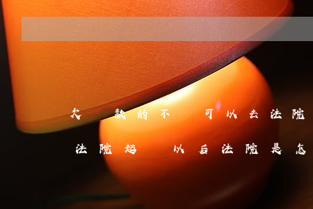 欠貨款的不還可以去法院起訴嗎(欠錢不還向法院起訴以后法院是怎么處理的)