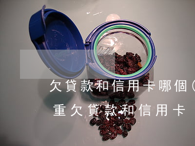 欠貸款和信用卡哪個(gè)嚴(yán)重（欠貸款和信用卡）