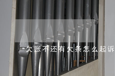 欠账不还有欠条怎么起诉