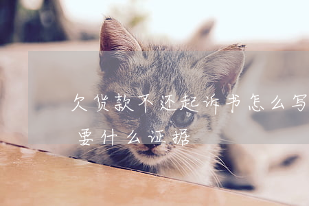欠货款不还起诉书怎么写(欠货款不还起诉需要什么证据)