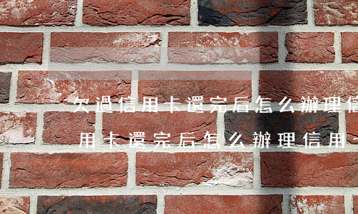 欠過信用卡還完后怎么辦理信用卡-欠過信用卡還完后怎么辦理信用卡呢