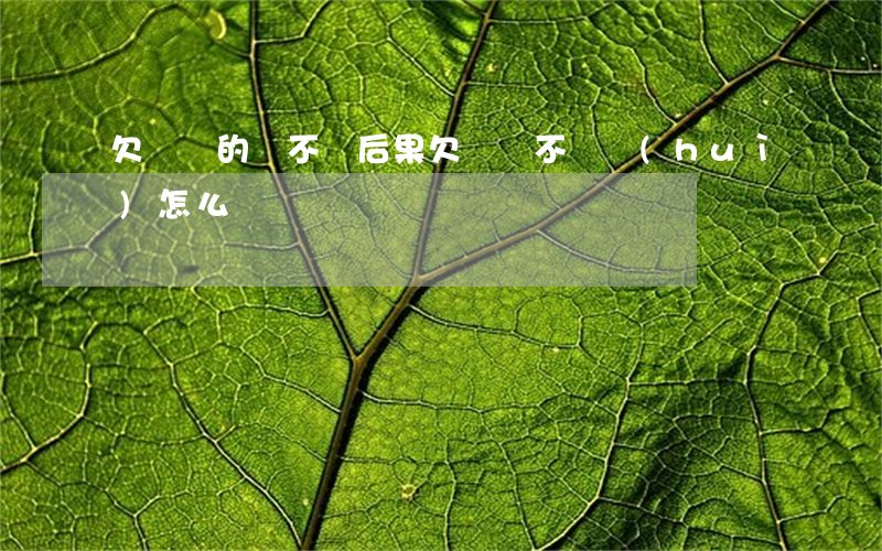 欠還唄的錢不還后果(欠還唄不還會(huì)怎么樣)