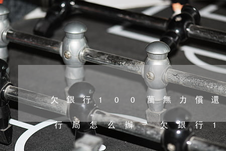 欠銀行100萬無力償還到了執(zhí)行局怎么辦-欠銀行100萬無力償還到了執(zhí)行局怎么辦呢