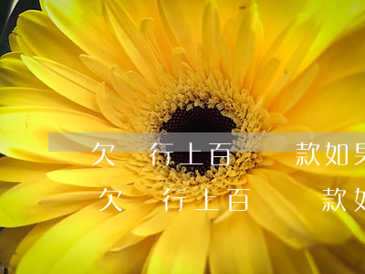 欠銀行上百萬貸款如果最終還不上有工作-欠銀行上百萬貸款如果最終還不上有工作影響嗎