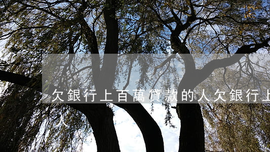 欠銀行上百萬貸款的人(欠銀行上百萬貸款的人)
