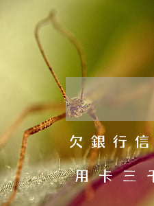欠銀行信用卡三千還不起怎么辦-欠銀行信用卡三千還不起怎么辦呢