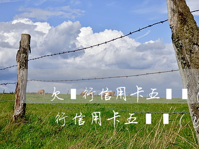 欠銀行信用卡五萬嚴(yán)重逾期(欠銀行信用卡五萬嚴(yán)重逾期)