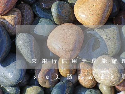 欠銀行信用卡還能辦理對(duì)公業(yè)務(wù)嗎-欠銀行信用卡還能辦理對(duì)公業(yè)務(wù)嗎知乎
