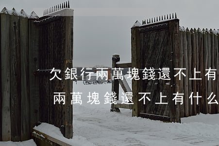 欠銀行兩萬塊錢還不上有什么后果-欠銀行兩萬塊錢還不上有什么后果嗎