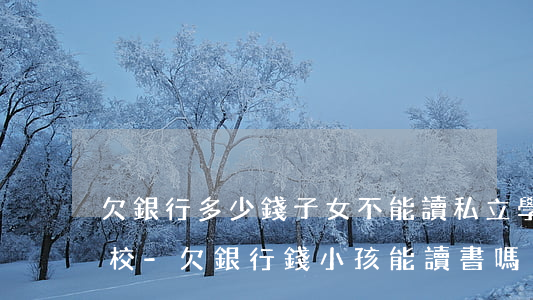 欠銀行多少錢子女不能讀私立學(xué)校-欠銀行錢小孩能讀書嗎