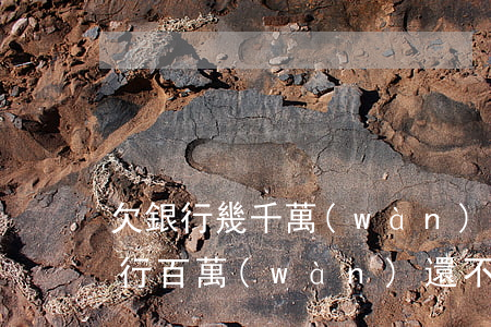 欠銀行幾千萬(wàn)還不上怎么辦(欠銀行百萬(wàn)還不起怎么辦)