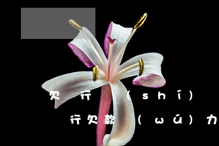 欠銀行暫時(shí)無(wú)力償還-銀行欠款無(wú)力償還