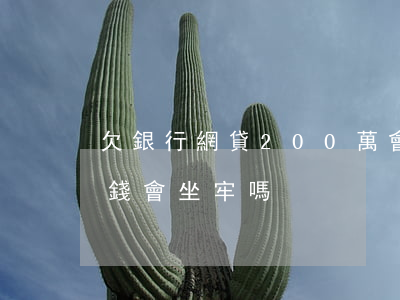 欠銀行網貸200萬會坐牢嗎(欠網貸幾千塊錢會坐牢嗎)
