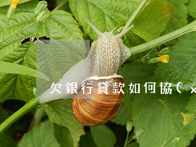 欠銀行貸款如何協(xié)商