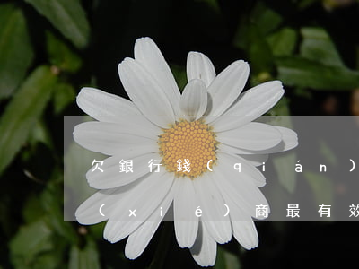 欠銀行錢(qián)找誰(shuí)協(xié)商最有效-欠銀行錢(qián)找誰(shuí)協(xié)商最有效果