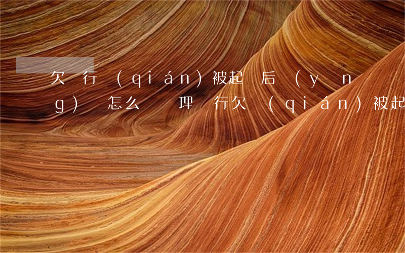 欠銀行錢(qián)被起訴后應(yīng)該怎么樣處理(銀行欠錢(qián)被起訴沒(méi)錢(qián)還會(huì)怎樣)
