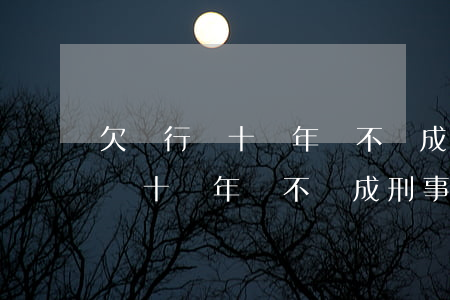 欠銀行錢十幾年會不會成刑事案件-欠銀行錢十幾年會不會成刑事案件呢