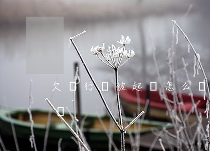欠銀行錢被起訴怎么還（欠銀行錢被起訴怎么還）