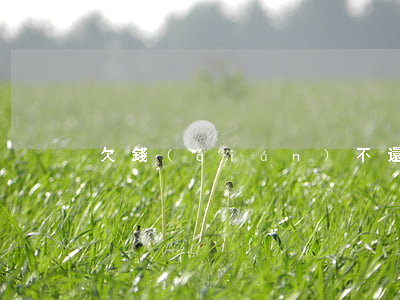 欠錢(qián)不還會(huì)怎樣