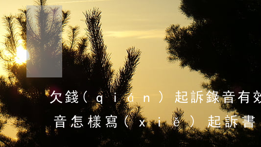 欠錢(qián)起訴錄音有效嗎 有欠款錄音怎樣寫(xiě)起訴書(shū)