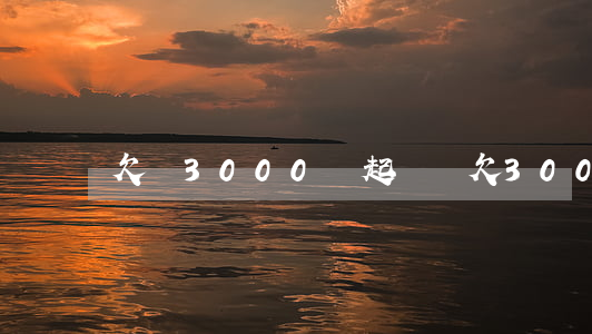 欠錢3000會起訴嗎(欠3000能起訴嗎)