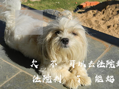 欠錢不還可以去法院起訴他嗎(別人欠錢不還法院判決了,還能起訴嗎)