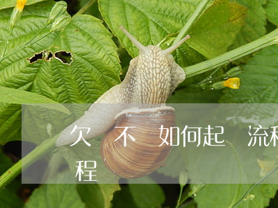 欠錢不還如何起訴流程(欠錢不還怎么起訴流程)