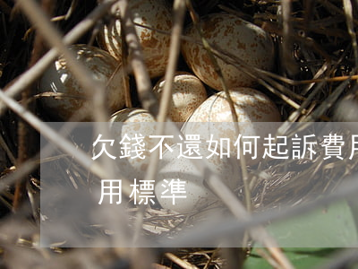 欠錢不還如何起訴費用多少(欠錢不還起訴費用標準)