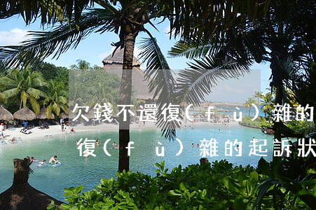 欠錢不還復(fù)雜的起訴狀-欠錢不還復(fù)雜的起訴狀范本