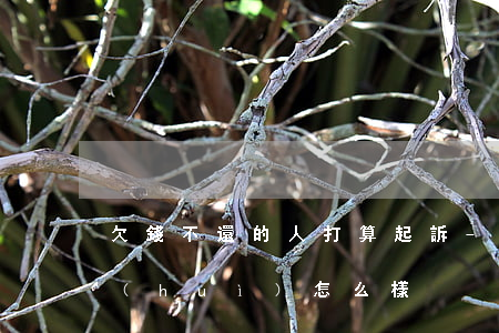 欠錢不還的人打算起訴-欠錢不還起訴他會(huì)怎么樣