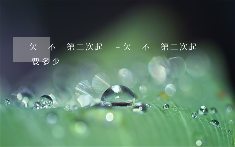 欠錢不還第二次起訴-欠錢不還第二次起訴要多少錢
