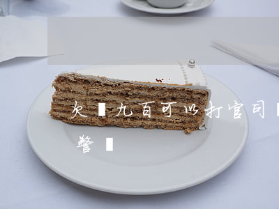 欠錢九百可以打官司嗎-欠款900可以報警嗎