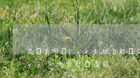 欠錢在哪個(gè)地方起訴(欠錢在哪個(gè)地方起訴有效)