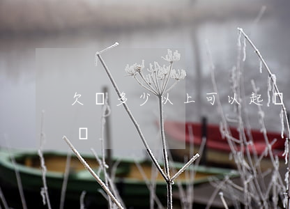 欠錢多少以上可以起訴 欠錢達到多少可以起訴