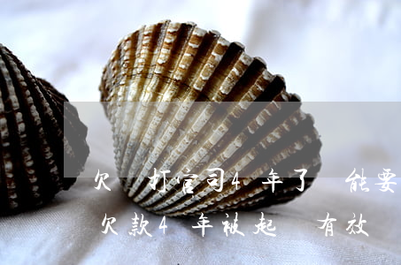 欠錢打官司4年了還能要回來(lái)嗎(欠款4年被起訴有效嗎?)