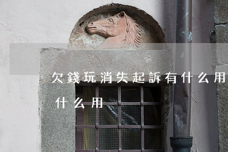 欠錢玩消失起訴有什么用（欠錢玩消失起訴有什么用）