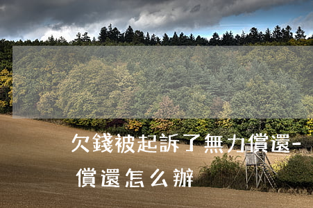 欠錢被起訴了無力償還-欠錢被起訴沒能力償還怎么辦