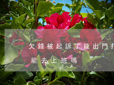 欠錢被起訴了能出門打工嗎(欠錢被起訴后還能去上班嗎)