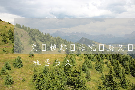 欠錢被起訴法院開庭(欠錢被起訴法院開庭流程要多久)
