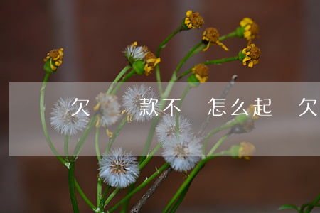 欠錢貨款不還怎么起訴(欠錢貨款不還怎么起訴)