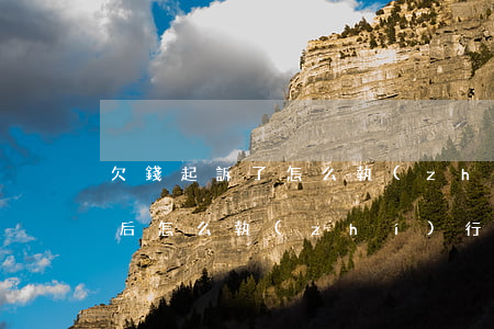 欠錢起訴了怎么執(zhí)行(欠款被起訴后怎么執(zhí)行)