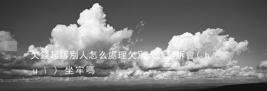 欠錢起訴別人怎么處理(欠別人錢起訴會(huì)坐牢嗎)